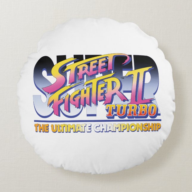 Street Fighter II Turbo UC Logo Round Pillow (Front)