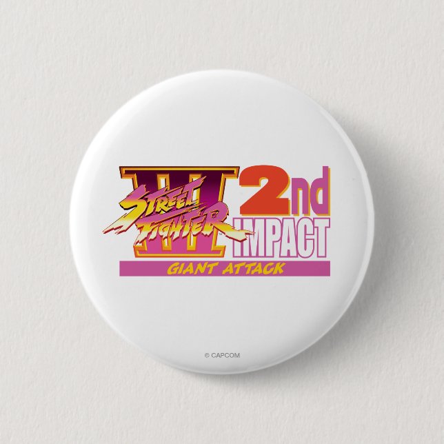 Street Fighter III 2nd Impact Logo Button (Front)