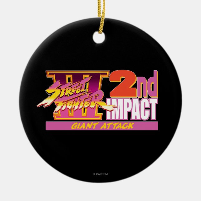 Street Fighter III 2nd Impact Logo Ceramic Ornament (Front)