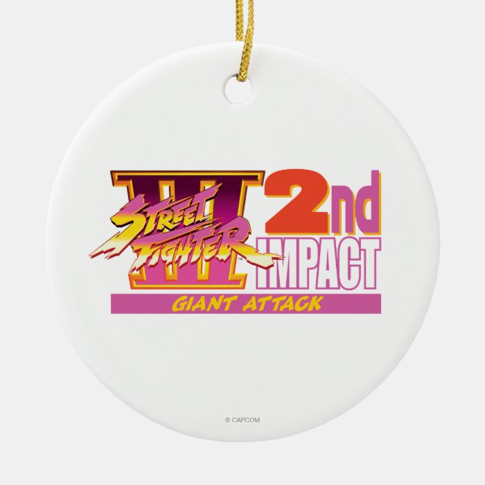 Street Fighter III 2nd Impact Logo Christmas Tree Ornaments