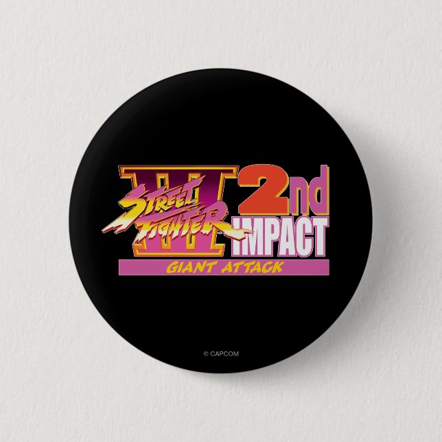 Street Fighter III 2nd Impact Logo Pinback Button (Front)