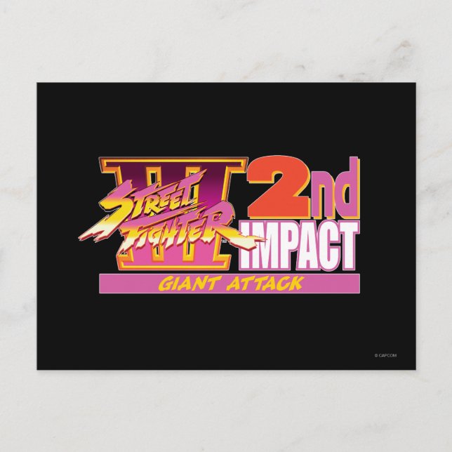 Street Fighter III 2nd Impact Logo Postcard (Front)
