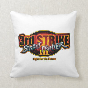 Street Fighter III 3rd Strike Logo 2 Throw Pillow
