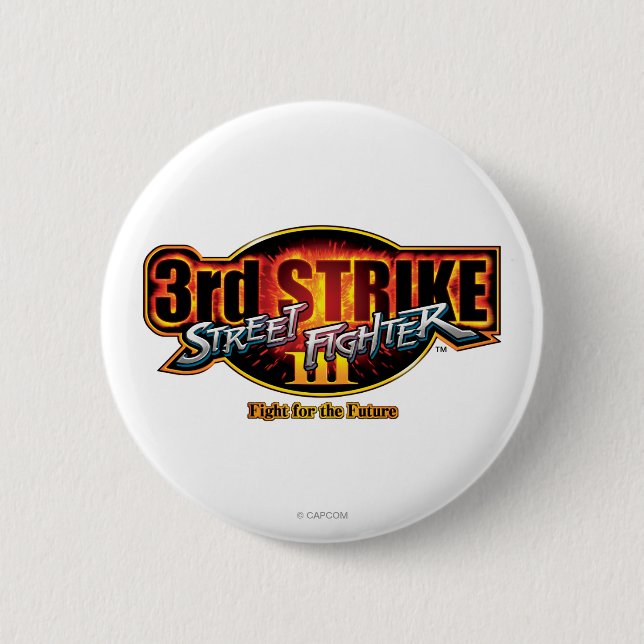 Street Fighter III 3rd Strike Logo Button (Front)
