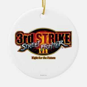 Street Fighter III 3rd Strike Logo Ceramic Ornament