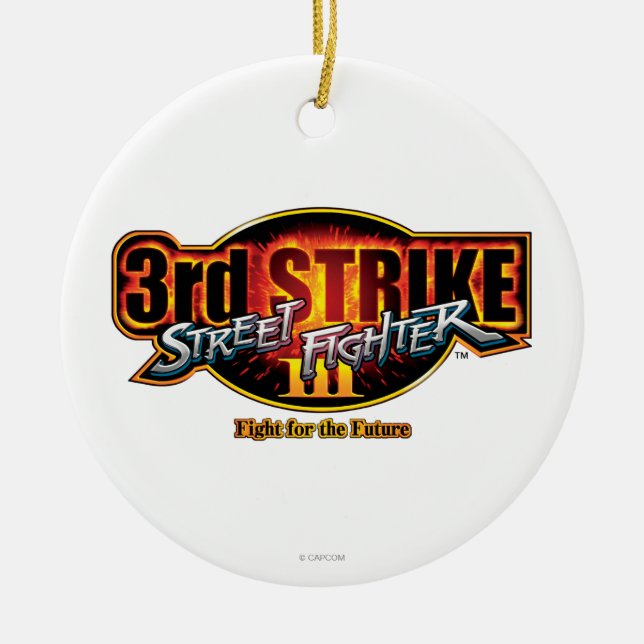 Street Fighter III 3rd Strike Logo Ceramic Ornament (Front)