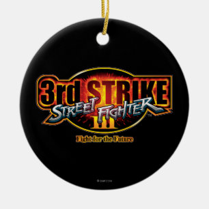 Street Fighter III 3rd Strike Logo Ceramic Ornament