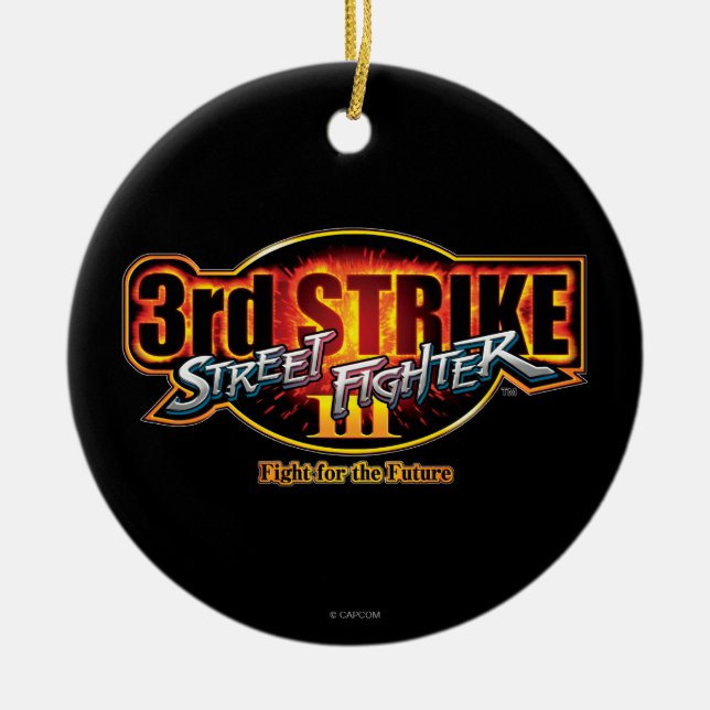 Street Fighter III 3rd Strike Logo Ceramic Ornament (Front)