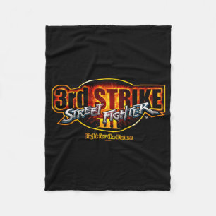 Street Fighter III 3rd Strike Logo Fleece Blanket