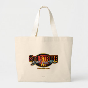 Street Fighter III 3rd Strike Logo Large Tote Bag