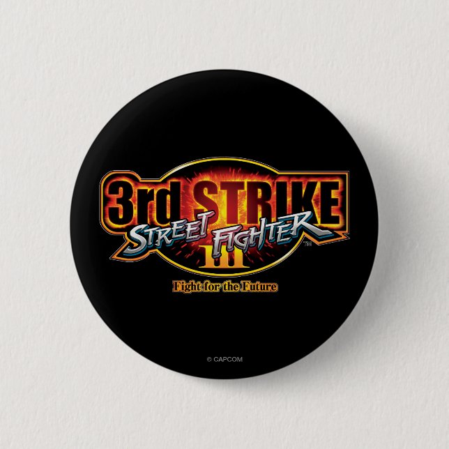 Street Fighter III 3rd Strike Logo Pinback Button (Front)
