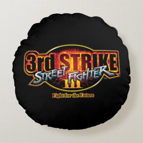 Street Fighter III 3rd Strike Logo Round Pillow