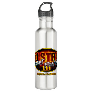 Street Fighter III 3rd Strike Logo Stainless Steel Water Bottle
