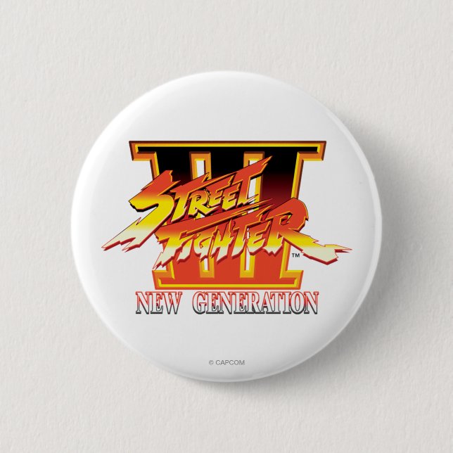 Street Fighter III New Generation Logo Button (Front)
