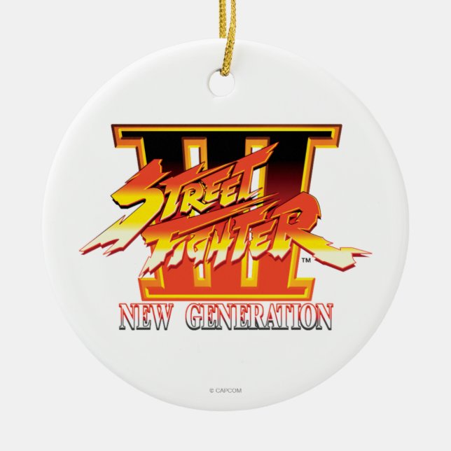Street Fighter III New Generation Logo Ceramic Ornament (Front)