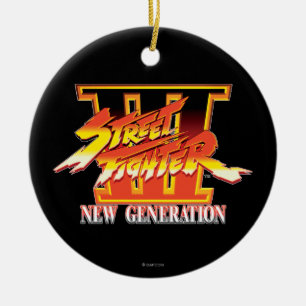 Street Fighter III New Generation Logo Ceramic Ornament