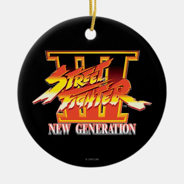 Street Fighter III New Generation Logo Ceramic Ornament (Front)