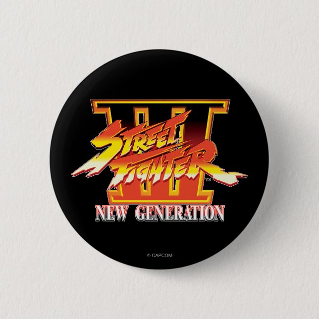 Street Fighter III New Generation Logo Pinback Button (Front)