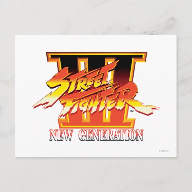 Street Fighter III New Generation Logo Postcard (Front)
