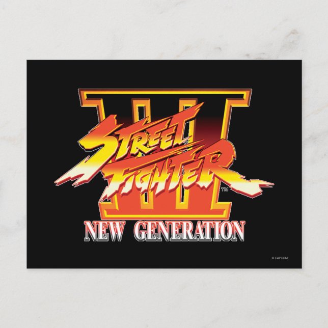 Street Fighter III New Generation Logo Postcard (Front)