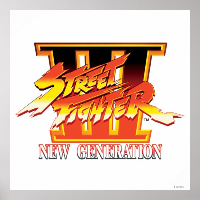 Street Fighter III New Generation Logo Poster (Front)