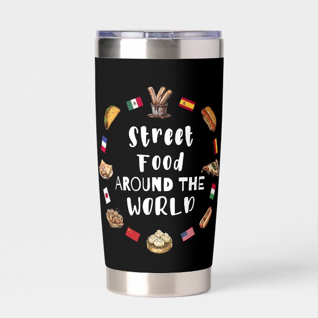 Street food around the world insulated tumbler (Back)