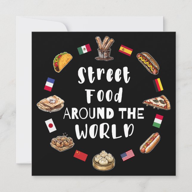 Street food around the world invitation (Front)