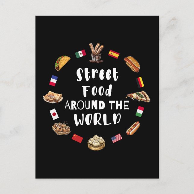 Street food around the world postcard (Front)