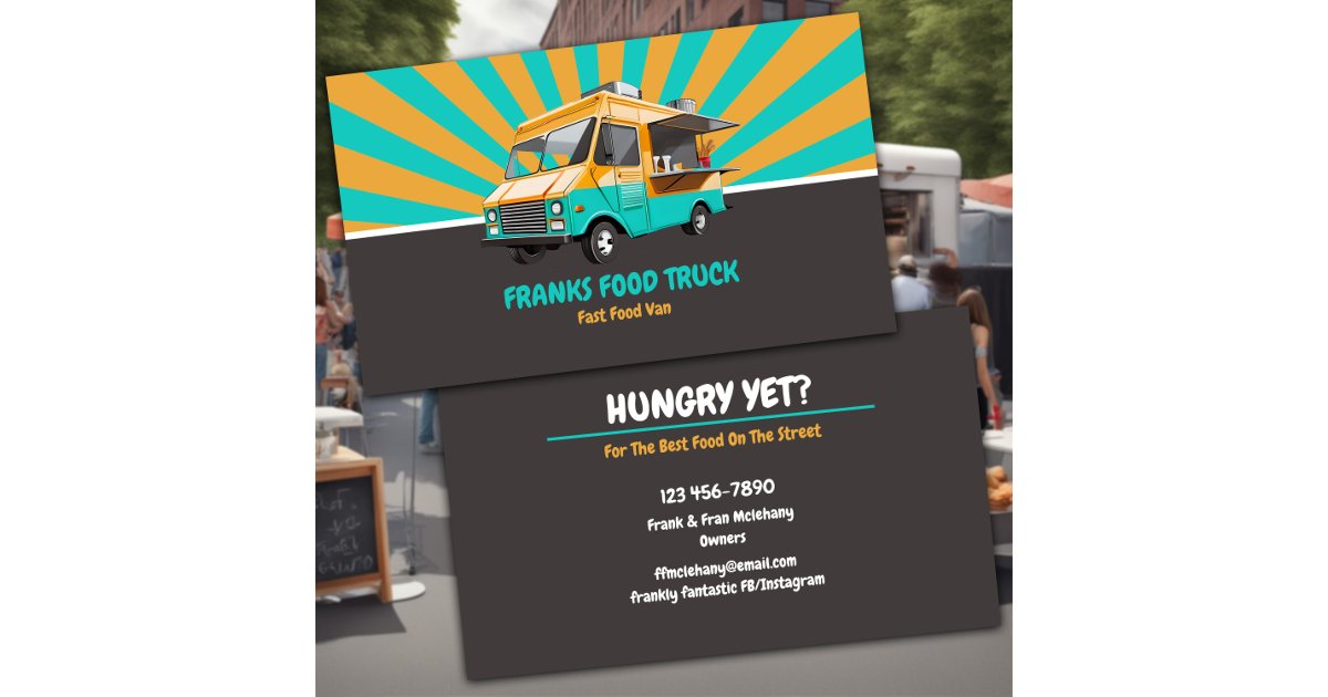 Street Food Food Truck Business Card