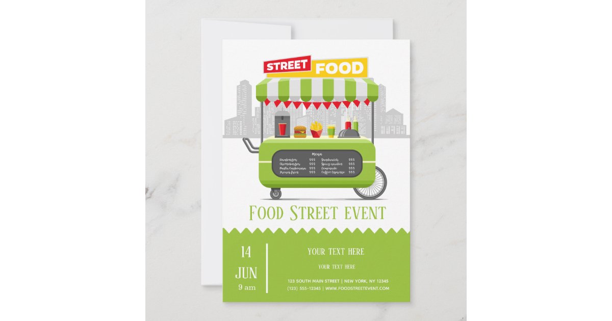 Street food invitation | Zazzle.com