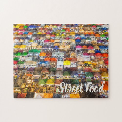 Street Food Market Rod Fai Bangkok Thailand Jigsaw Puzzle