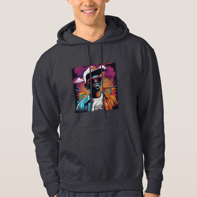  Street graffiti art RAP and Hip Hop - Hip Hop Pul Hoodie (Front)