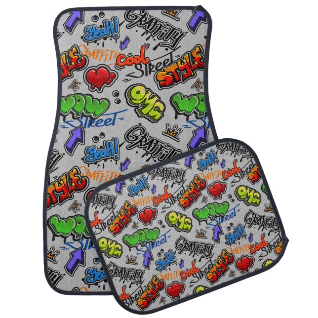 Street Graffiti  Car Floor Mat (Set)