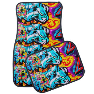 Street graffiti Car Mats