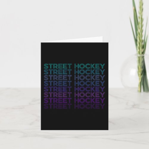 Street Hockey Player Team Coach Trainer Retro  Card