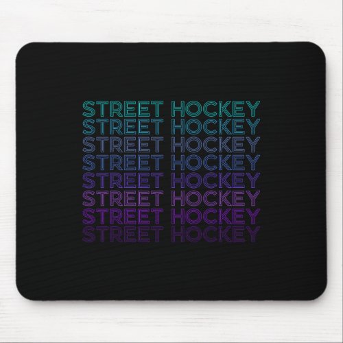 Street Hockey Player Team Coach Trainer Retro  Mouse Pad