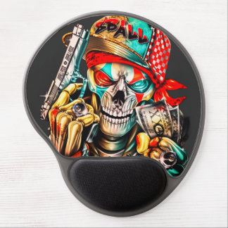 Street Hustle Skull Graphic - Urban King Edition Gel Mouse Pad
