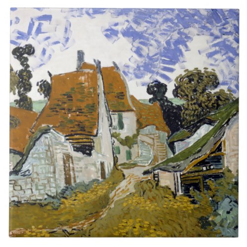 Street in Auvers_sur_Oise by Vincent van Gogh      Ceramic Tile