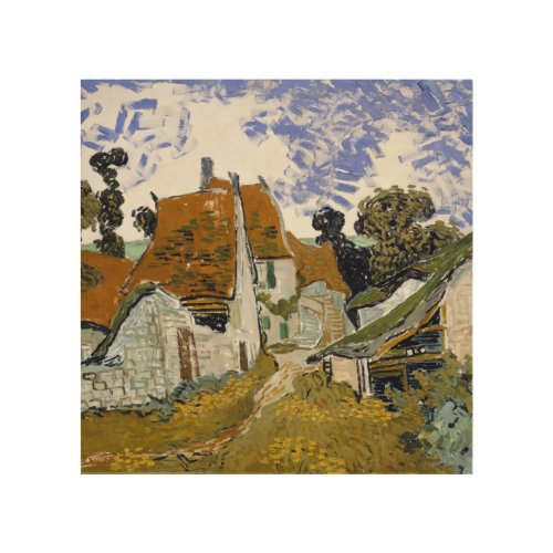 Street in Auvers_sur_Oise by Vincent van Gogh      Wood Wall Art