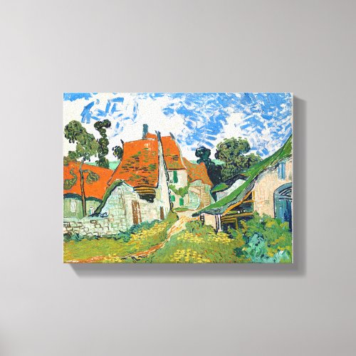 Street in Auvers_sur_Oise Canvas Print