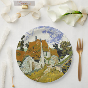 Street in Auvers-sur-Oise Vincent van Gogh Paper Plates