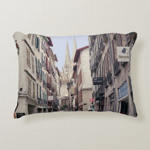 Street in Bayonne Decorative Pillow
