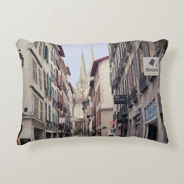 Street in Bayonne Decorative Pillow (Front)