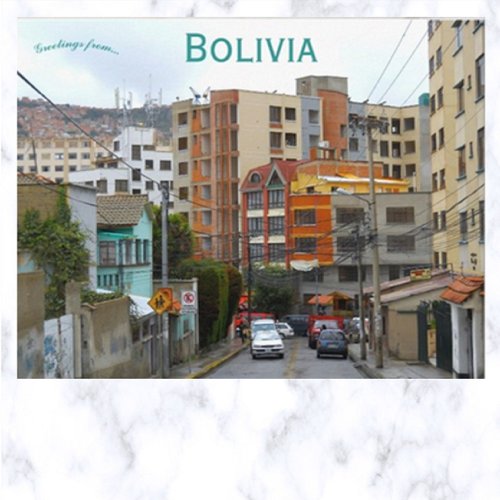 Street in La Paz Bolivia Postcard