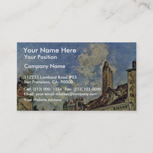 Customizable Street In Nevers By Jongkind Johan Barthold (Best Business Card Template