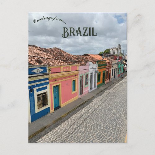 Street in Olinda Brazil Postcard
