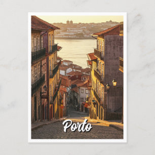 Street in Porto Portugal Travel Postcard