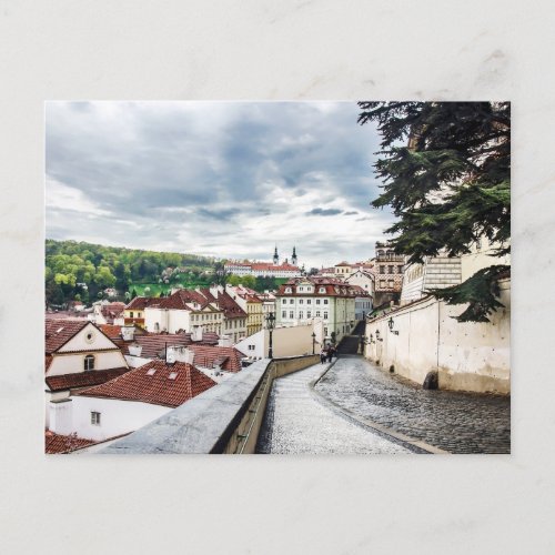Street in Prague downtown Postcard