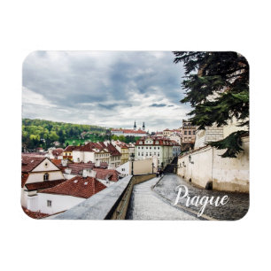 Street in Prague downtown Postcard Magnet
