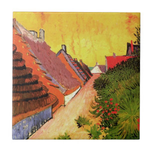 Street in Saintes Maries by Vincent van Gogh Ceramic Tile